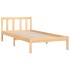 Estructura de cama individual sin colchón madera