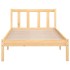 Estructura de cama individual sin colchón madera