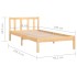 Estructura de cama individual sin colchón madera