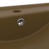 Lavabo de lujo con grifo cerámica 60x46 cm crema