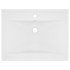 Lavabo de lujo con grifo cerámica 60x46 cm blanco
