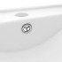 Lavabo de lujo con grifo cerámica 60x46 cm blanco
