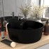Lavabo lujoso con rebosadero cerámica negro mate 36x13
