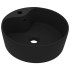 Lavabo lujoso con rebosadero cerámica negro mate 36x13