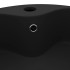 Lavabo lujoso con rebosadero cerámica negro mate 36x13