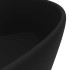 Lavabo lujoso con rebosadero cerámica negro mate 36x13