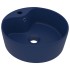 Lavabo lujo con rebosadero cerámica azul oscuro mate 36x13