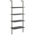 Estantería inclinada de 4 baldas negro 64x35x152,5