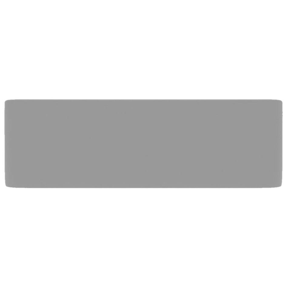 Lavabo de lujo cerámica gris claro mate 41x30x12