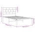 Estructura cama sin colchón con cabecero metal negro 75x190