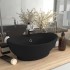 Lavabo lujoso con rebosadero cerámica negro mate 58,5x39
