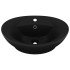 Lavabo lujoso con rebosadero cerámica negro mate 58,5x39