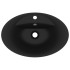 Lavabo lujoso con rebosadero cerámica negro mate 58,5x39