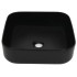 Lavabo cuadrado de cerámica negro 38x38x13,5