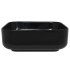 Lavabo cuadrado de cerámica negro 38x38x13,5