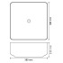 Lavabo cuadrado de cerámica negro 38x38x13,5