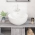 Lavabo redondo cerámica blanco 44x17