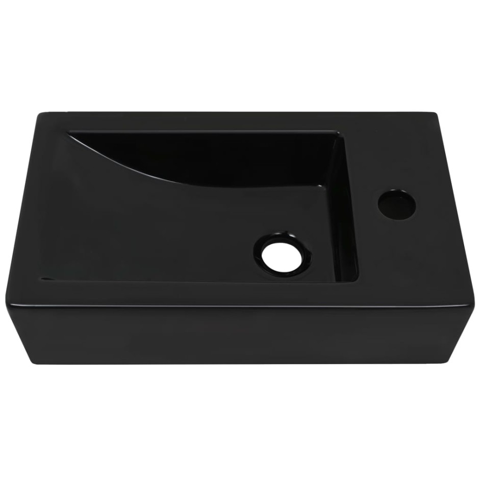 Lavabo con agujero grifo rectangular cerámica 46x25,5x12
