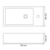 Lavabo con agujero grifo rectangular cerámica 46x25,5x12