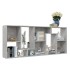 Estantería madera contrachapada gris hormigón 67x24x161