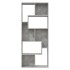 Estantería madera contrachapada gris hormigón 67x24x161