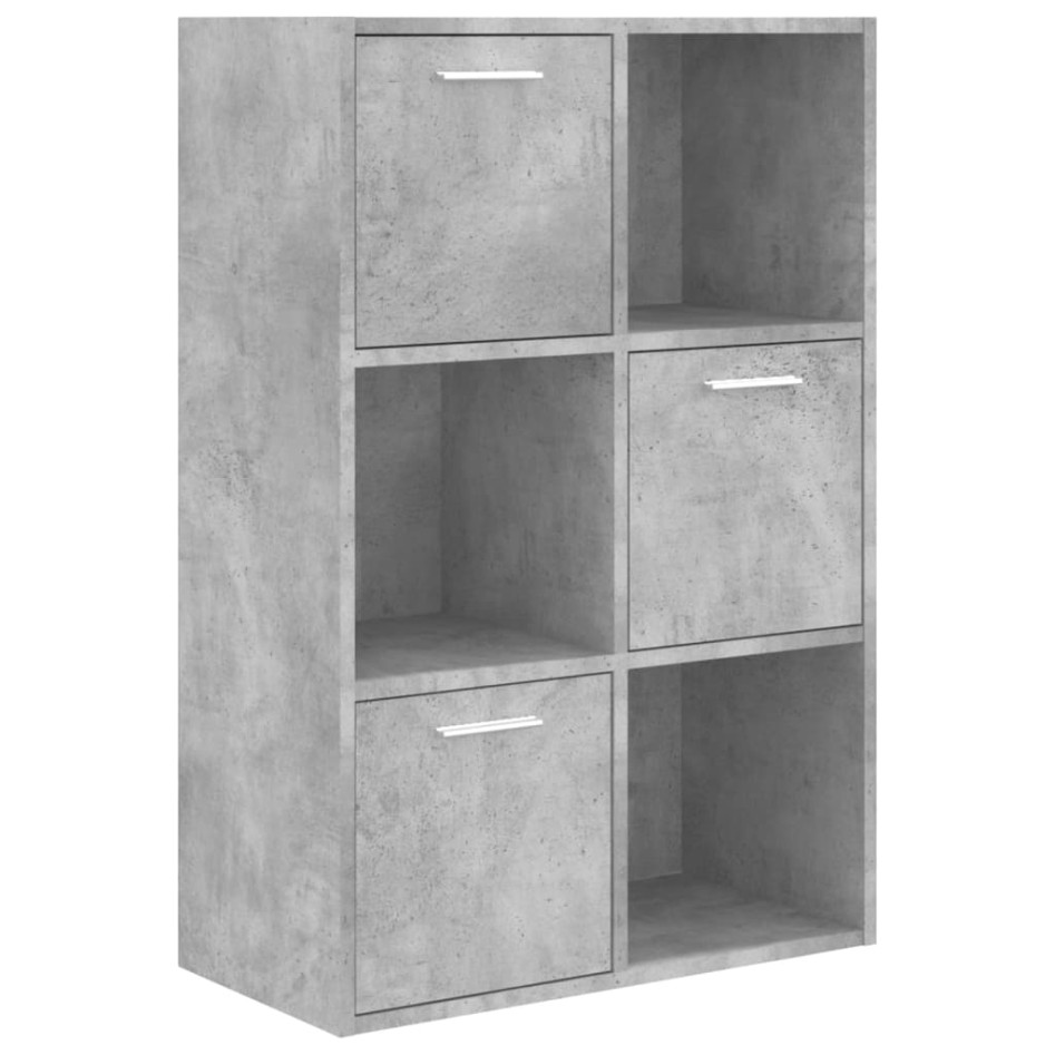 Armario almacenamiento madera contrachapada gris 60x29,5x90