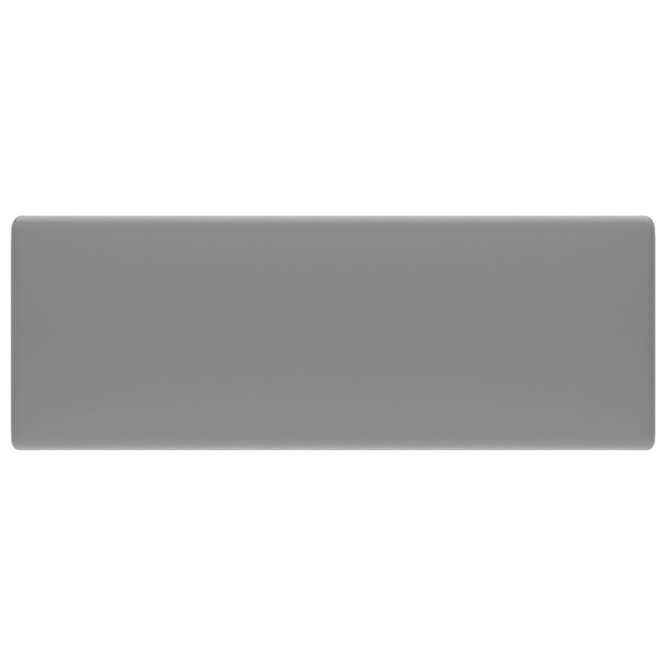 Lavabo cuadrado rebosadero cerámica gris claro mate 41x41