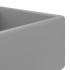 Lavabo cuadrado rebosadero cerámica gris claro mate 41x41