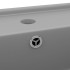 Lavabo cuadrado rebosadero cerámica gris claro mate 41x41