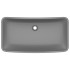 Lavabo de lujo de cerámica rectangular gris oscuro mate