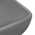Lavabo de lujo de cerámica rectangular gris oscuro mate