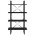 Estantería 4 niveles madera contrachapada negro 80x30x140