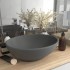 Lavabo de lujo ovalado cerámica gris oscuro mate 40x33
