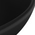Lavabo de lujo redondo cerámica negro mate 32,5x14