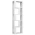 Estantería madera contrachapada blanco brillante 45x24x159