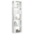 Estantería madera contrachapada blanco brillante 45x24x159