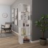 Estantería madera contrachapada blanco brillante 45x24x159
