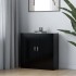 Armario de libros madera contrachapada negro 82,5x30,5x80