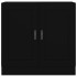 Armario de libros madera contrachapada negro 82,5x30,5x80
