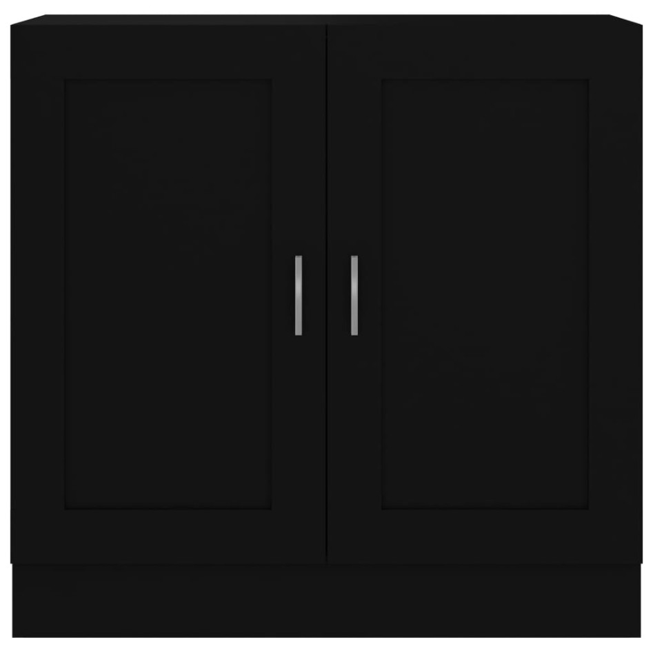 Armario de libros madera contrachapada negro 82,5x30,5x80