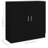 Armario de libros madera contrachapada negro 82,5x30,5x80