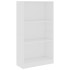 Estantería de 3 niveles madera contrachapada blanca