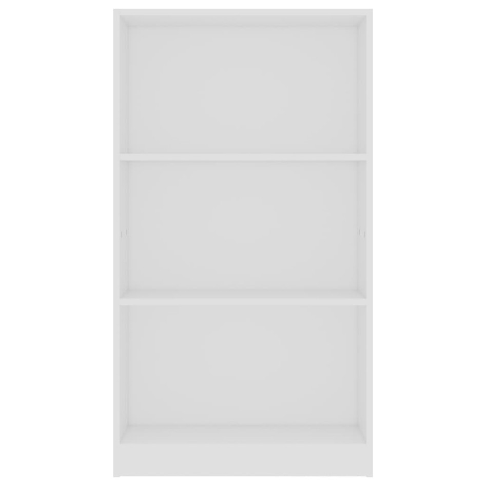 Estantería de 3 niveles madera contrachapada blanca