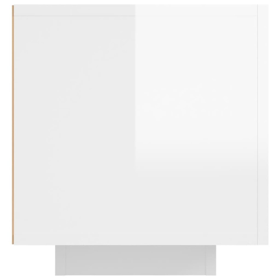 Mueble de TV con luces LED blanco brillante 160x35x40