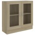 Armario libros madera contrachapada color roble 82,5x30,5x80