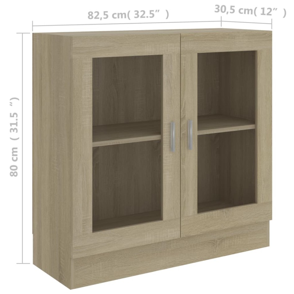 Armario libros madera contrachapada color roble 82,5x30,5x80