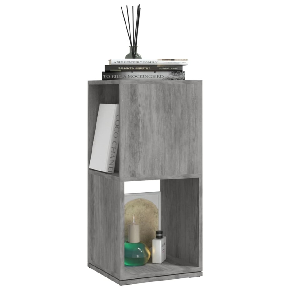 Armario giratorio aglomerado gris hormigón 34,5x34,5x75,5