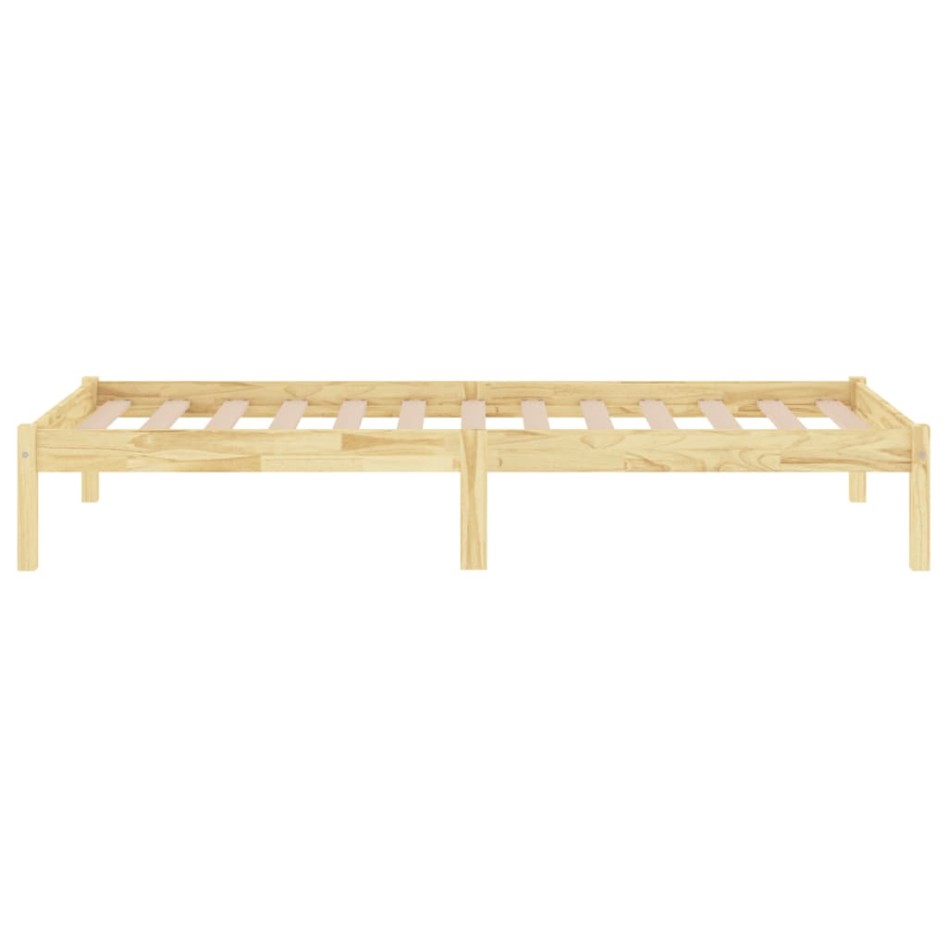 Estructura de cama sin colchón madera maciza 100x200