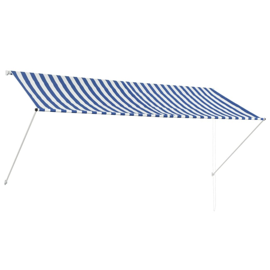 Toldo retráctil 300x150 cm azul y