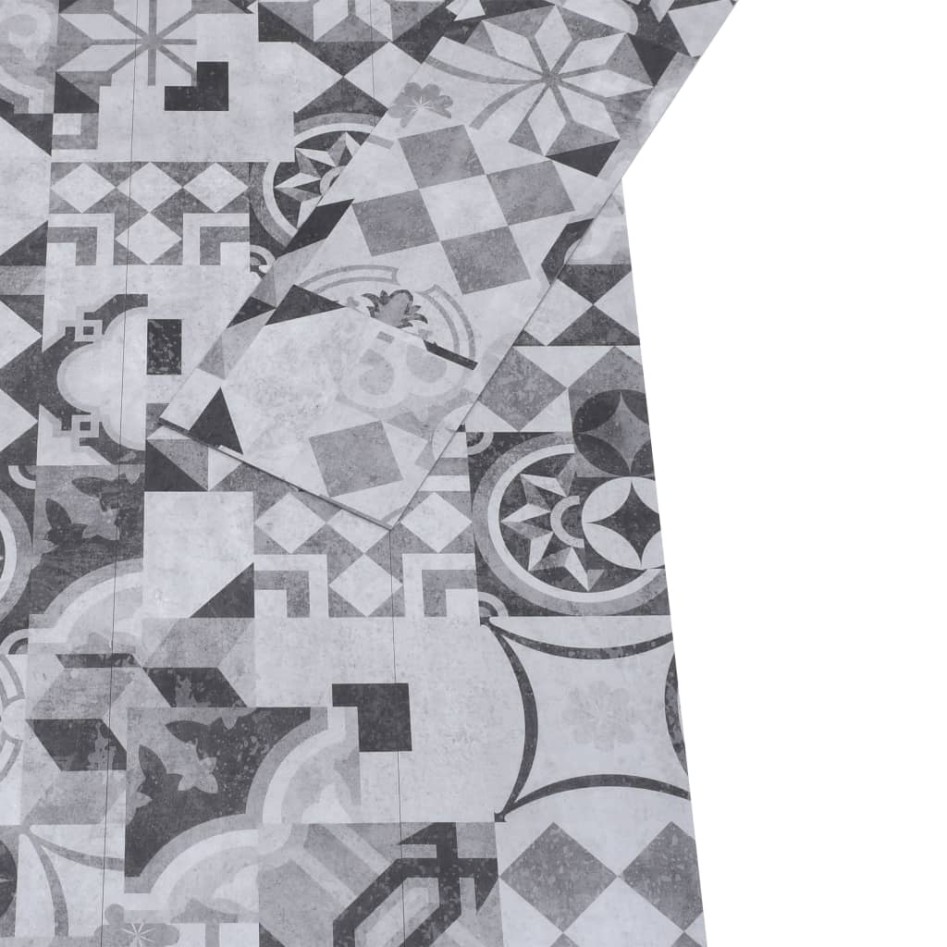 Lamas para suelo de PVC autoadhesivas estampado gris 4,46m²